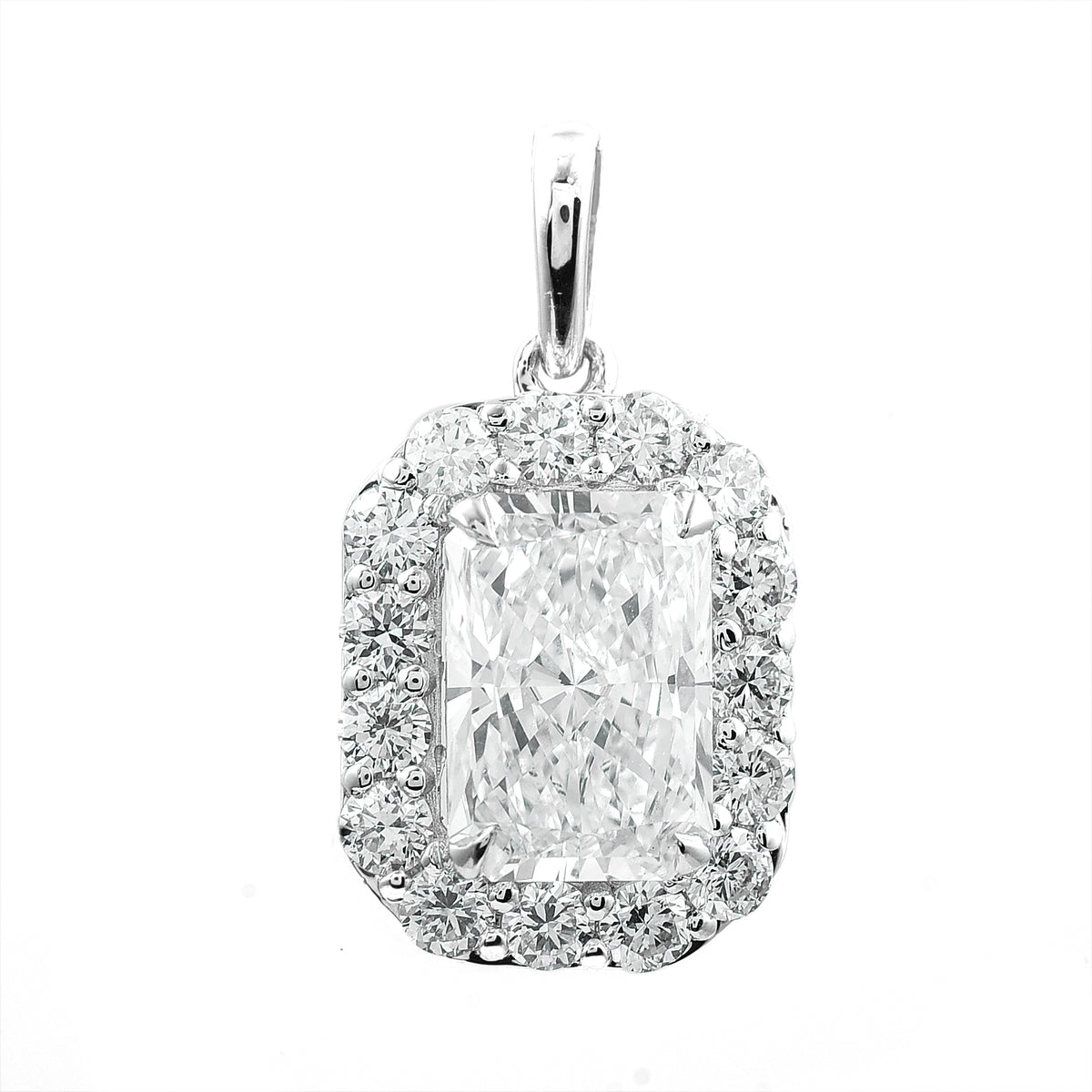 2.58 Carats Lab Grown Diamond 14K Gold Pendant