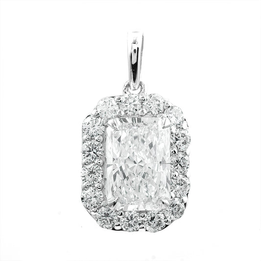2.58 Carats Lab Grown Diamond 14K Gold Pendant