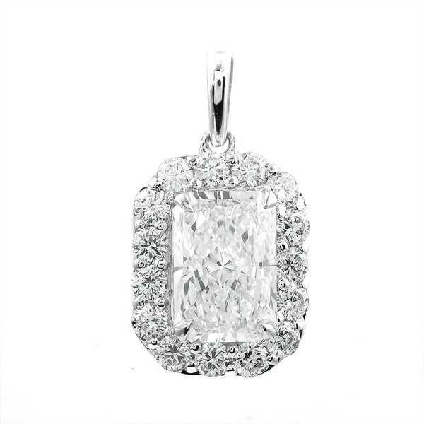 2.58 Carats Lab Grown Diamond 14K Gold Pendant