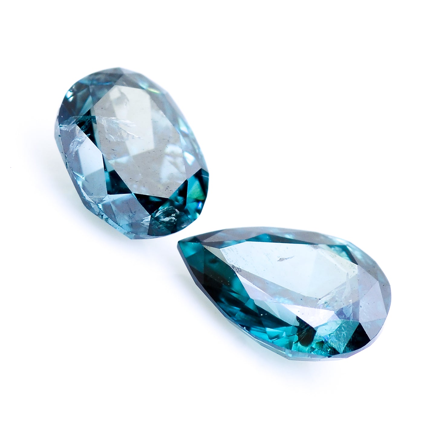 0.83 Blue Diamond Oval, Pear Loose Diamond