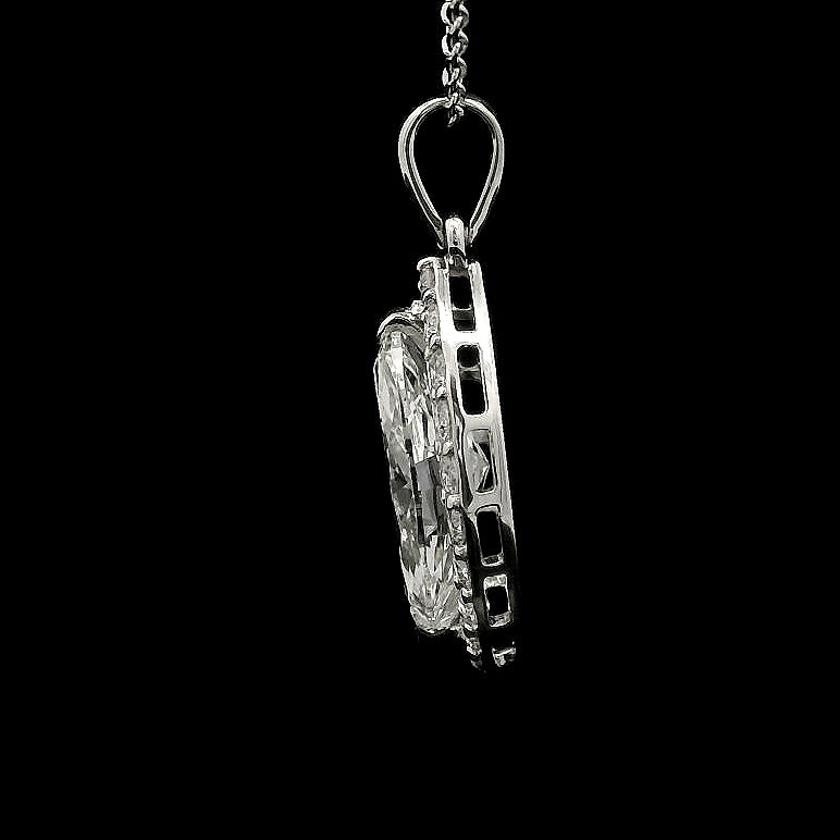 2.37 Carats Lab Grown Diamond 14K Gold Pendant