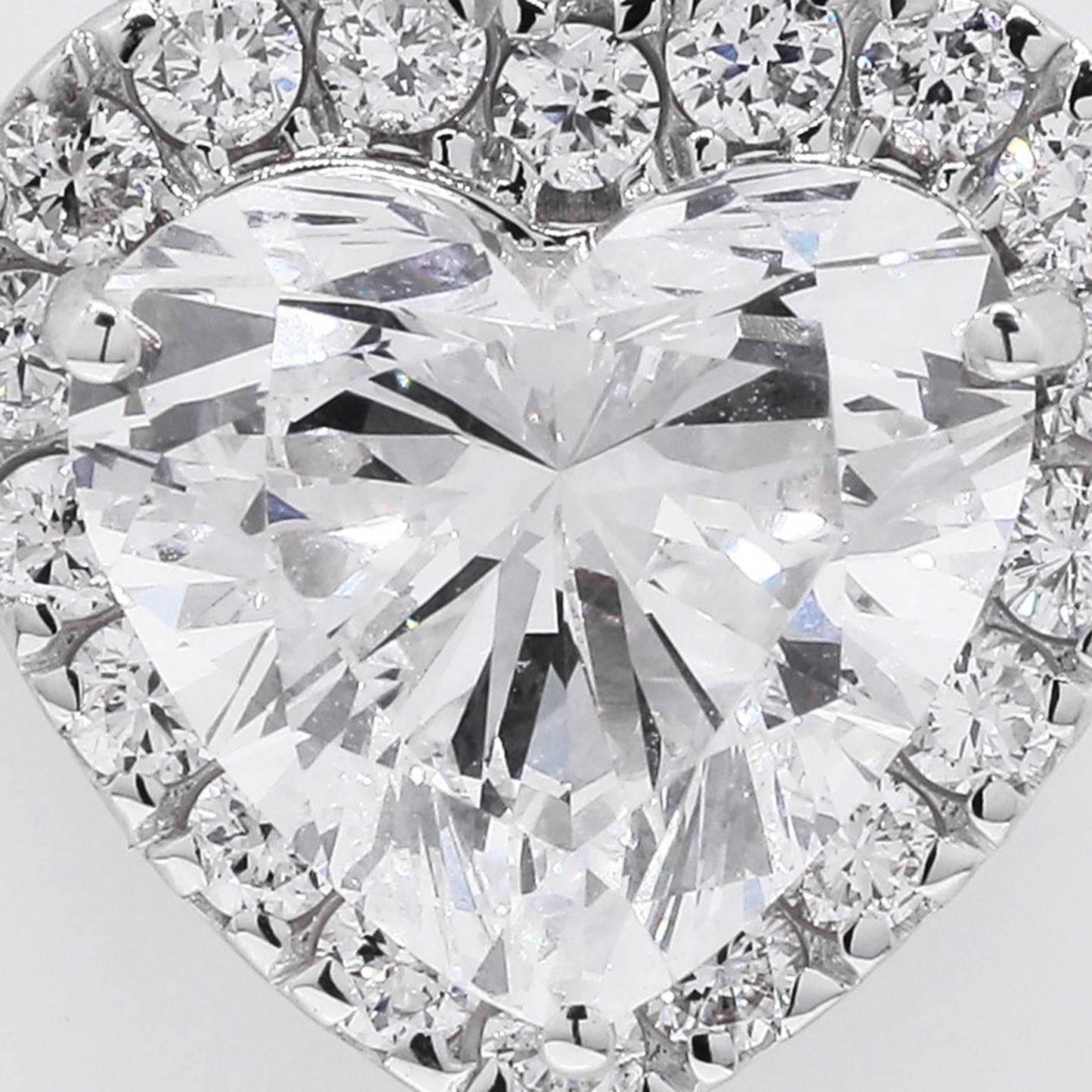 3.41 Ct Heart Brilliant Lab Grown Diamond 14K Gold Pendant