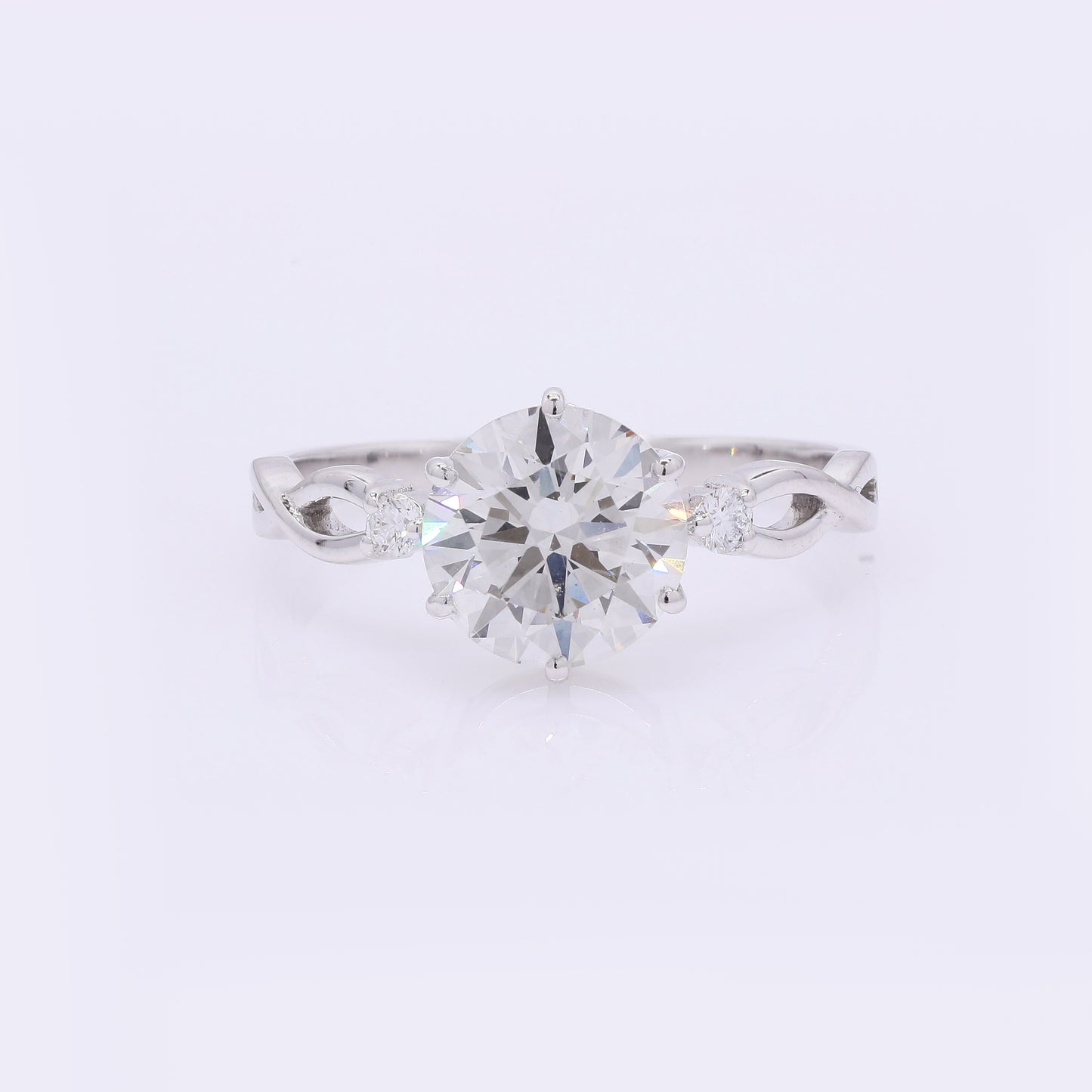 2.09 Carats Lab Grown Diamond 14K Gold Ring