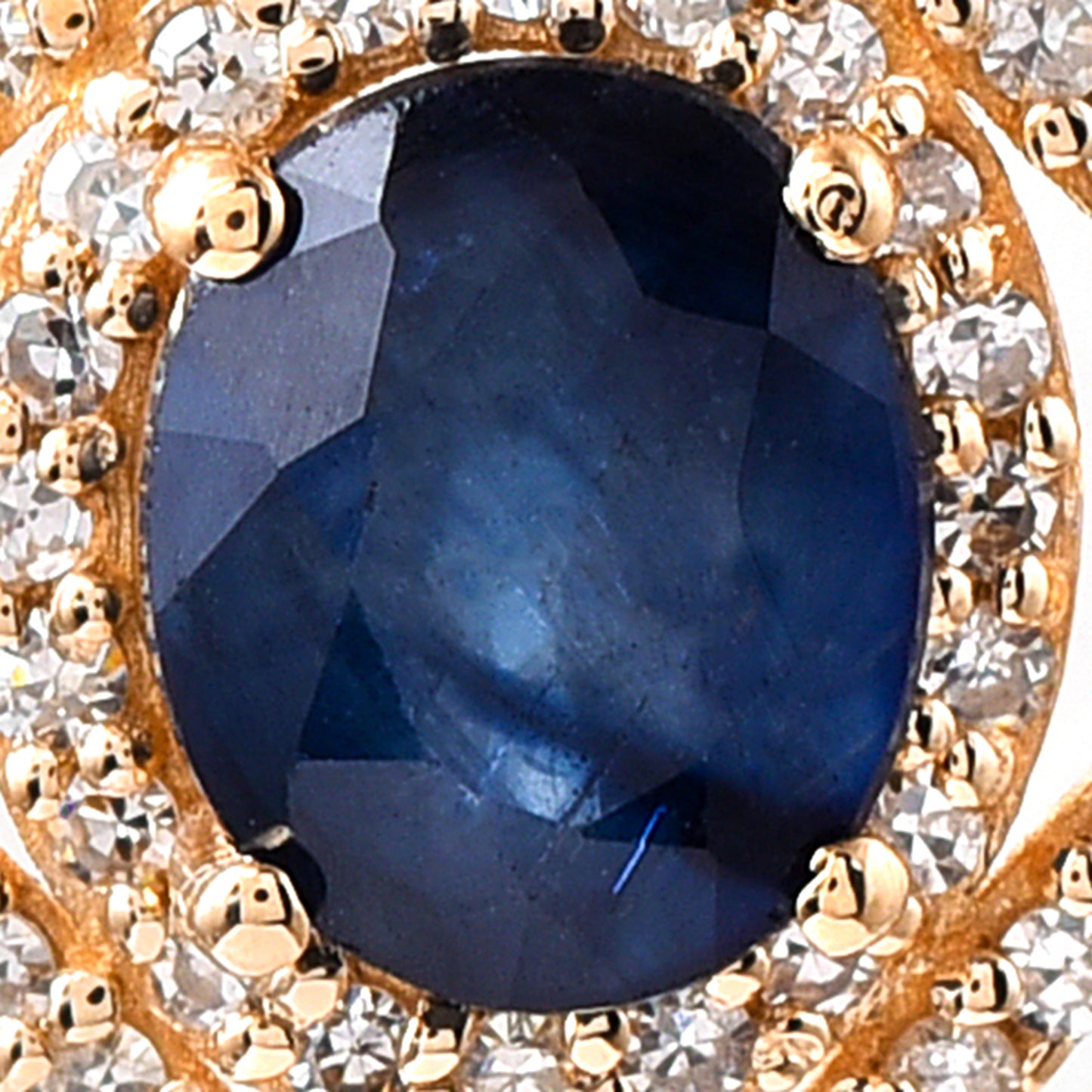 1.11 Ct Oval Mixed Cut Natural Sapphire 14K Gold Pendant