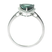 1.45 Ct Triangle Mixed Cut Natural Tourmaline 950 Platinum Ring