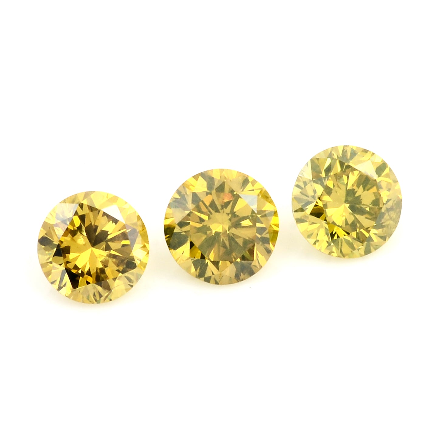 0.61 Yellow Diamond Round Loose Gemstone