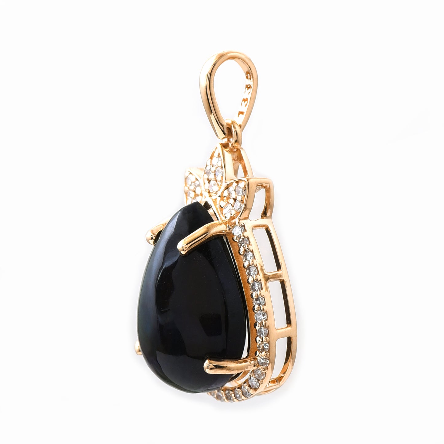 2.78 Ct Pear Opal 14K Gold Pendant