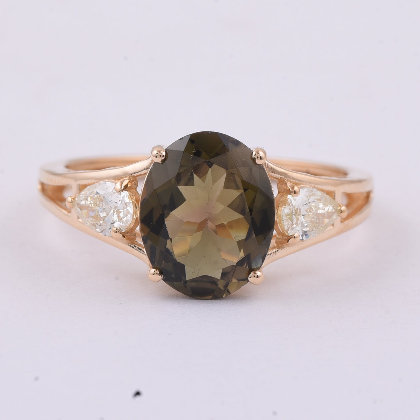 2.39 Ct Oval Natural Tourmaline 14K Gold Ring