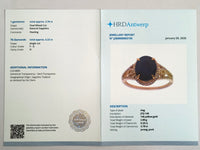 4.01 Ct Oval Mixed Cut Natural Sapphire 14K Gold Ring
