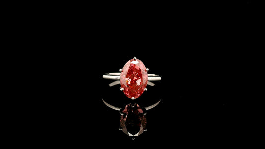 3.00 Carats Pink Lab Grown Diamond 14K Gold Ring