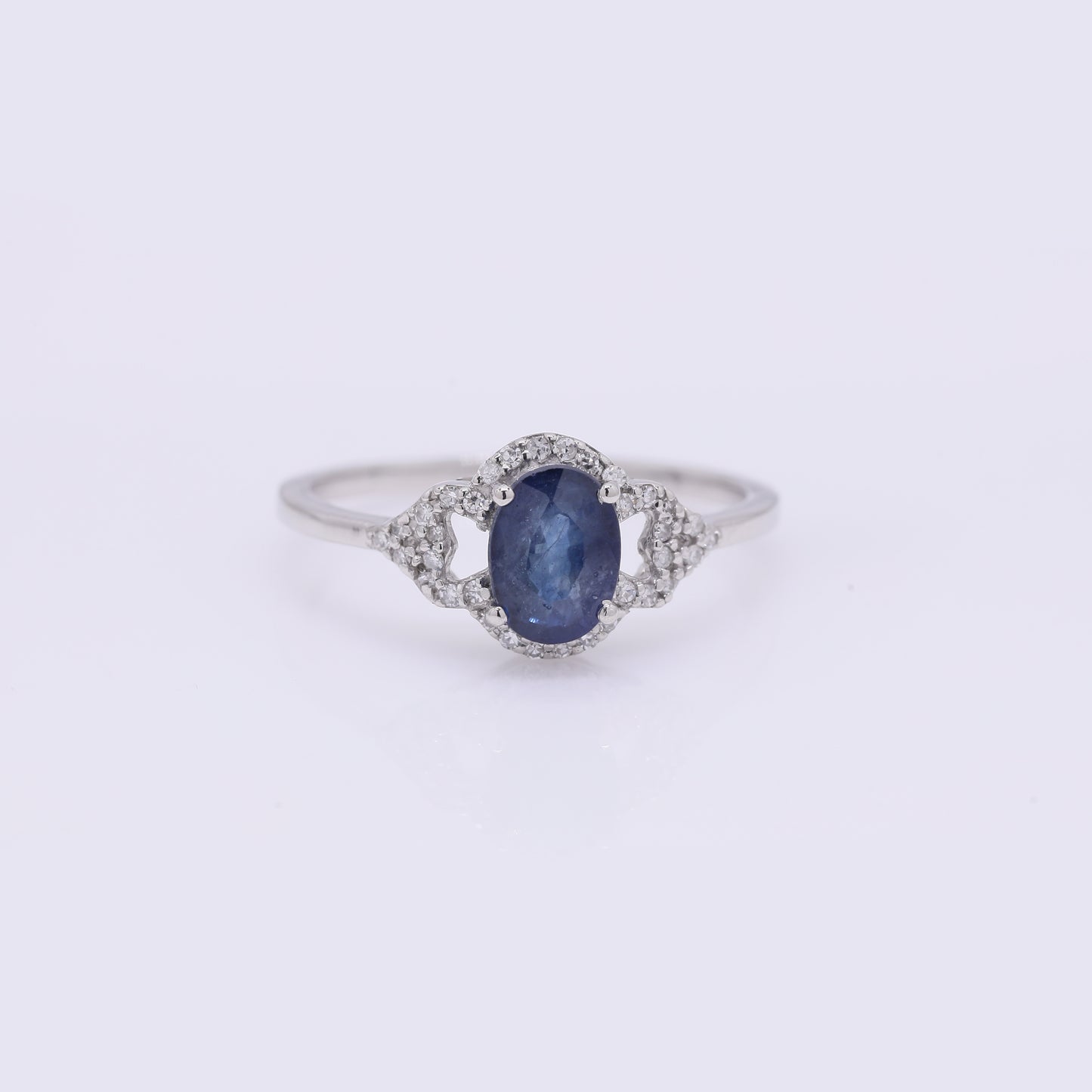 1.41 Ct Oval Mixed Cut Natural Sapphire 950 Platinum Ring