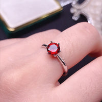 Garnet 925 Sterling Silver Ring