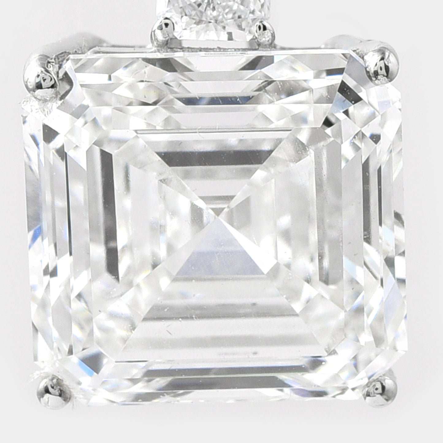 6.22 Ct Asscher Lab Grown Diamond 950 Platinum Pendant