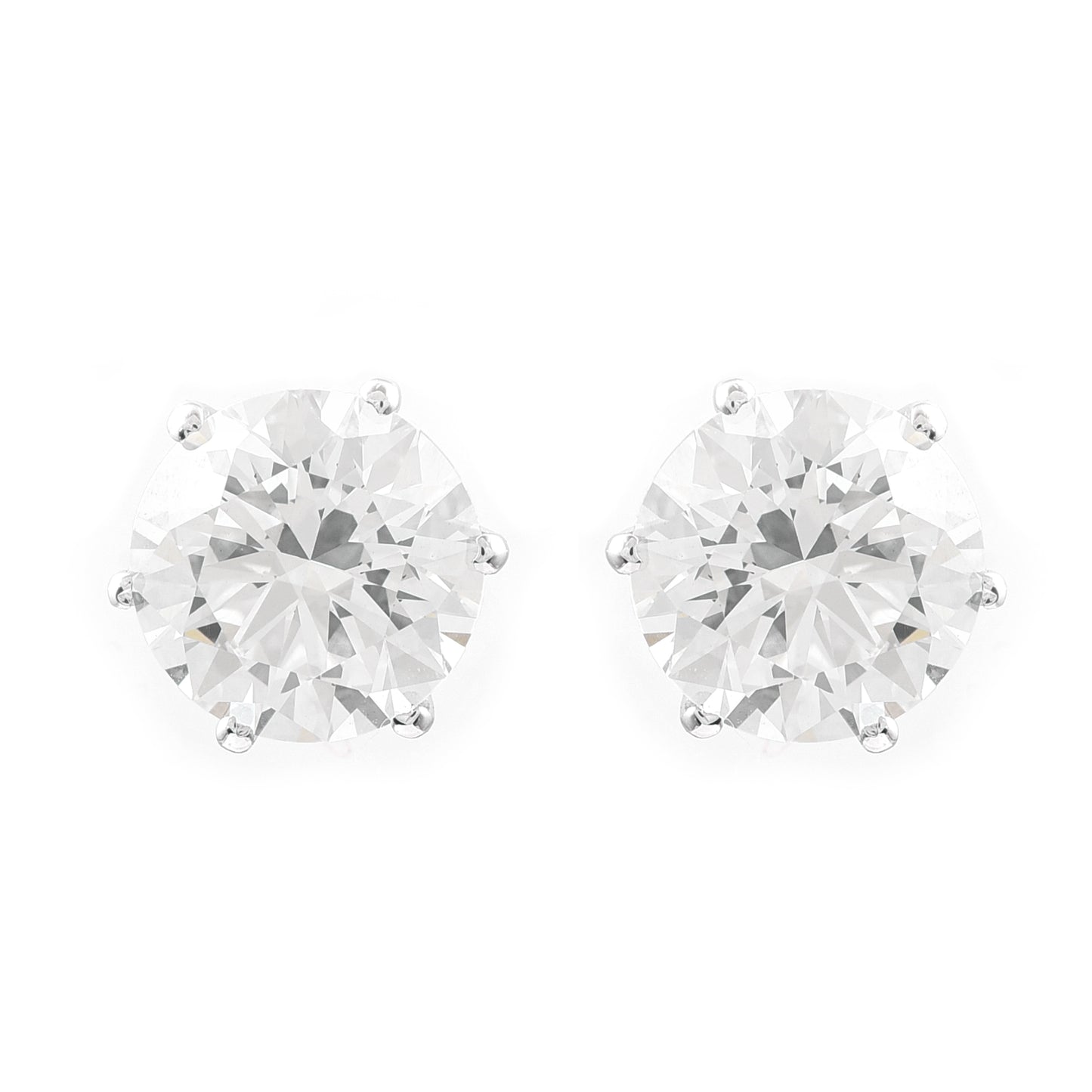 3.10 Carats Lab Grown Diamond 14K Gold Earrings