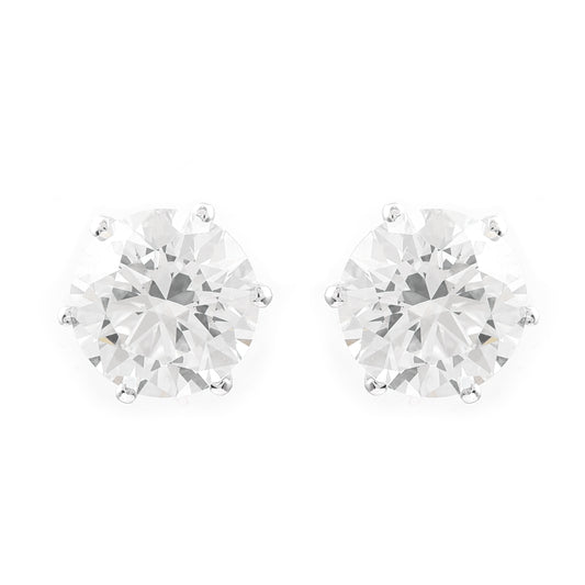 3.10 Carats Lab Grown Diamond 14K Gold Earrings