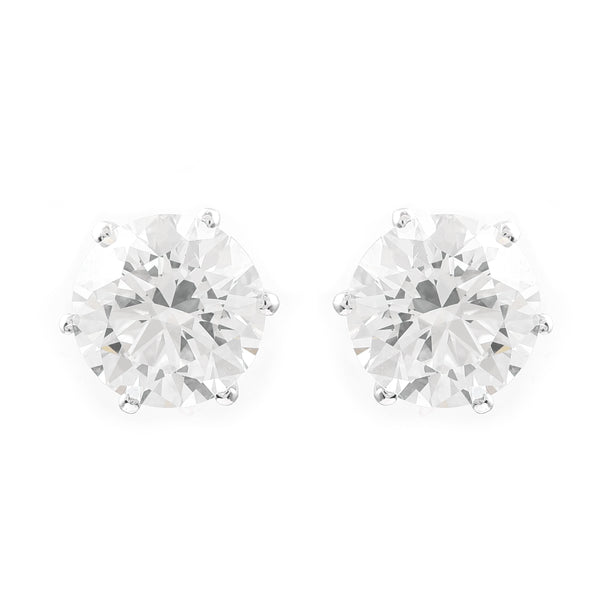 3.10 Carats Lab Grown Diamond 14K Gold Earrings