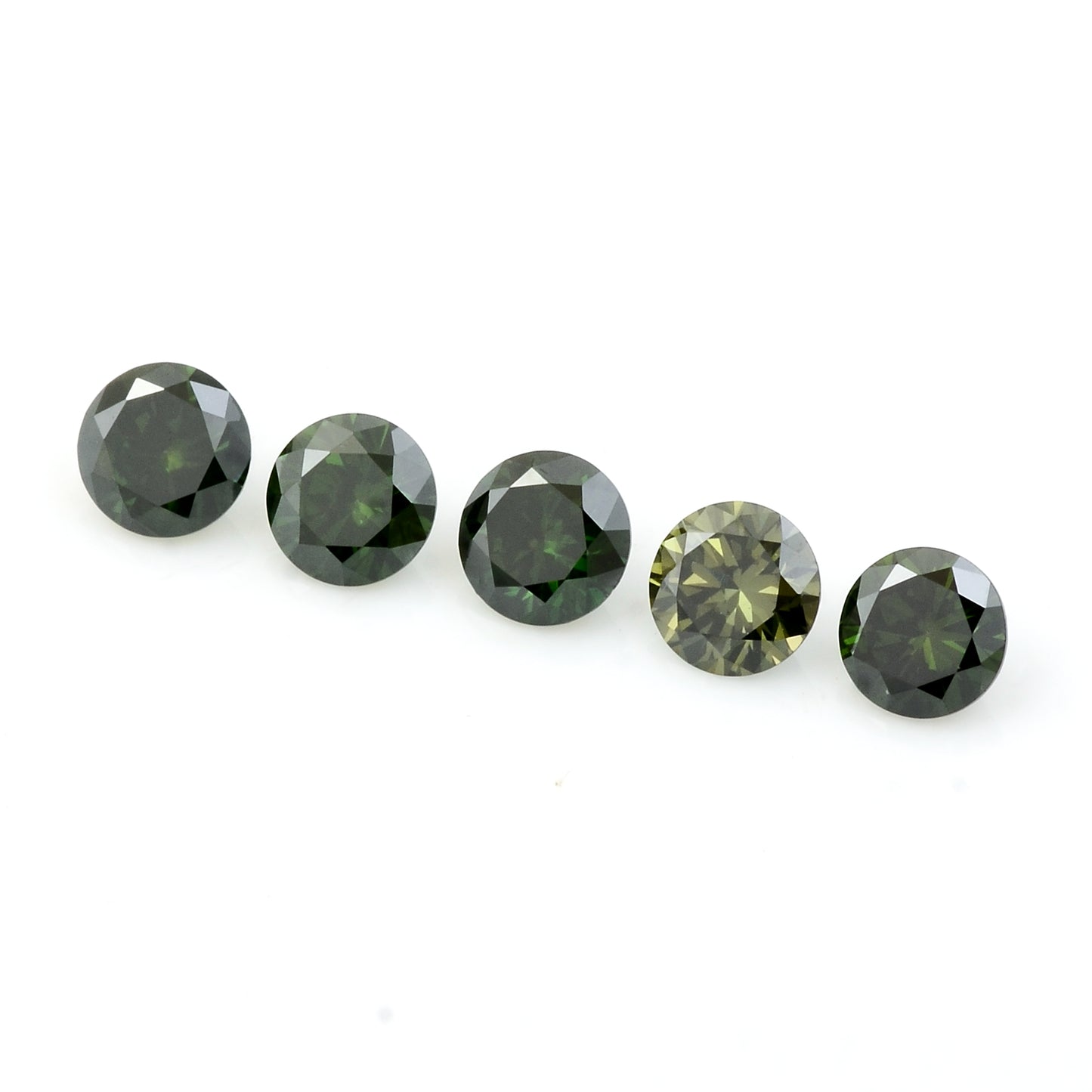 0.74 Green Diamond Round Loose Gemstone