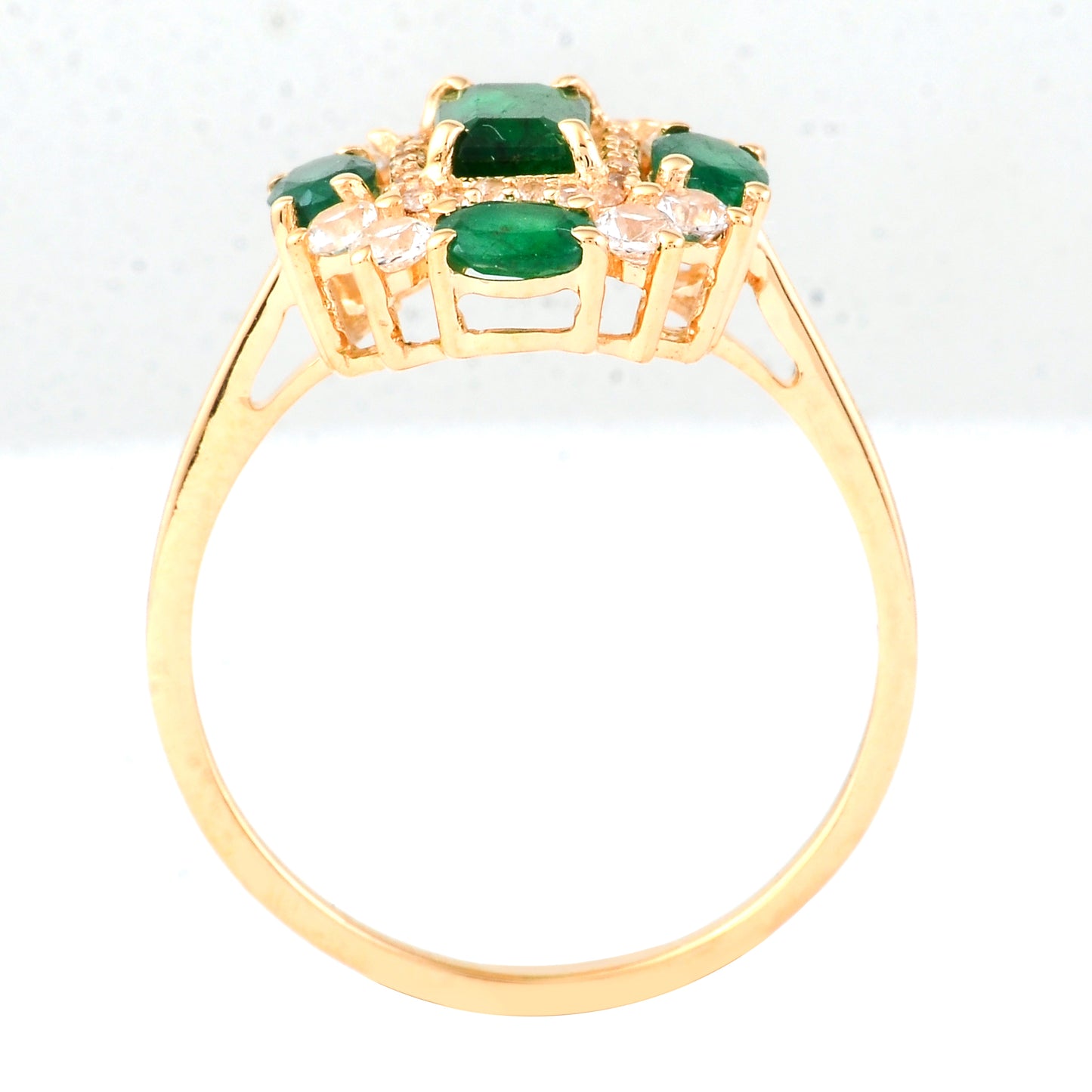 1.59 Ct Octagon Emerald 14K Gold Ring