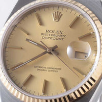 Pre-owned Rolex Oysterquartz 17013 Champagne Bar No. 98 Men's