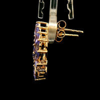 2.24 Ct Round Tanzanite 14K Gold Earrings