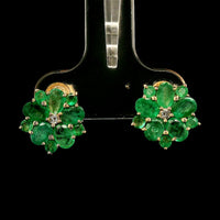 1.88 Ct Oval Emerald 14K Gold Earrings