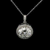 5.21 Carats Lab Grown Diamond 14K Gold Pendant