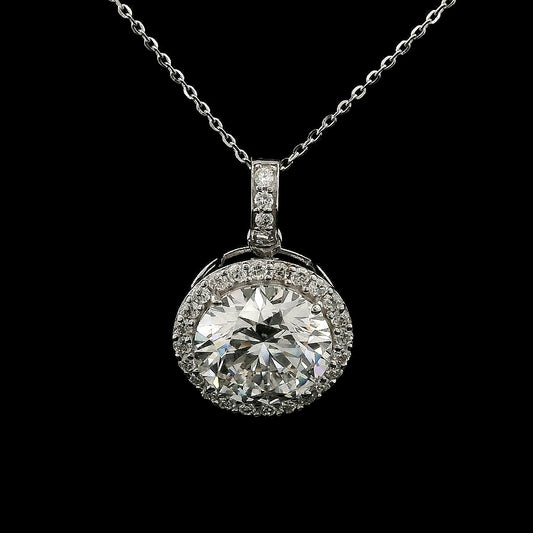 4.92 Carats Lab Grown Diamond 14K Gold Pendant