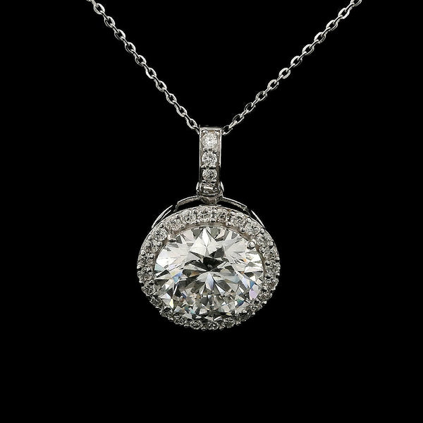 4.92 Carats Lab Grown Diamond 14K Gold Pendant