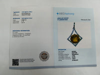 2.44 Ct Round Mixed Cut Natural Fire Opal 950 Platinum Pendant