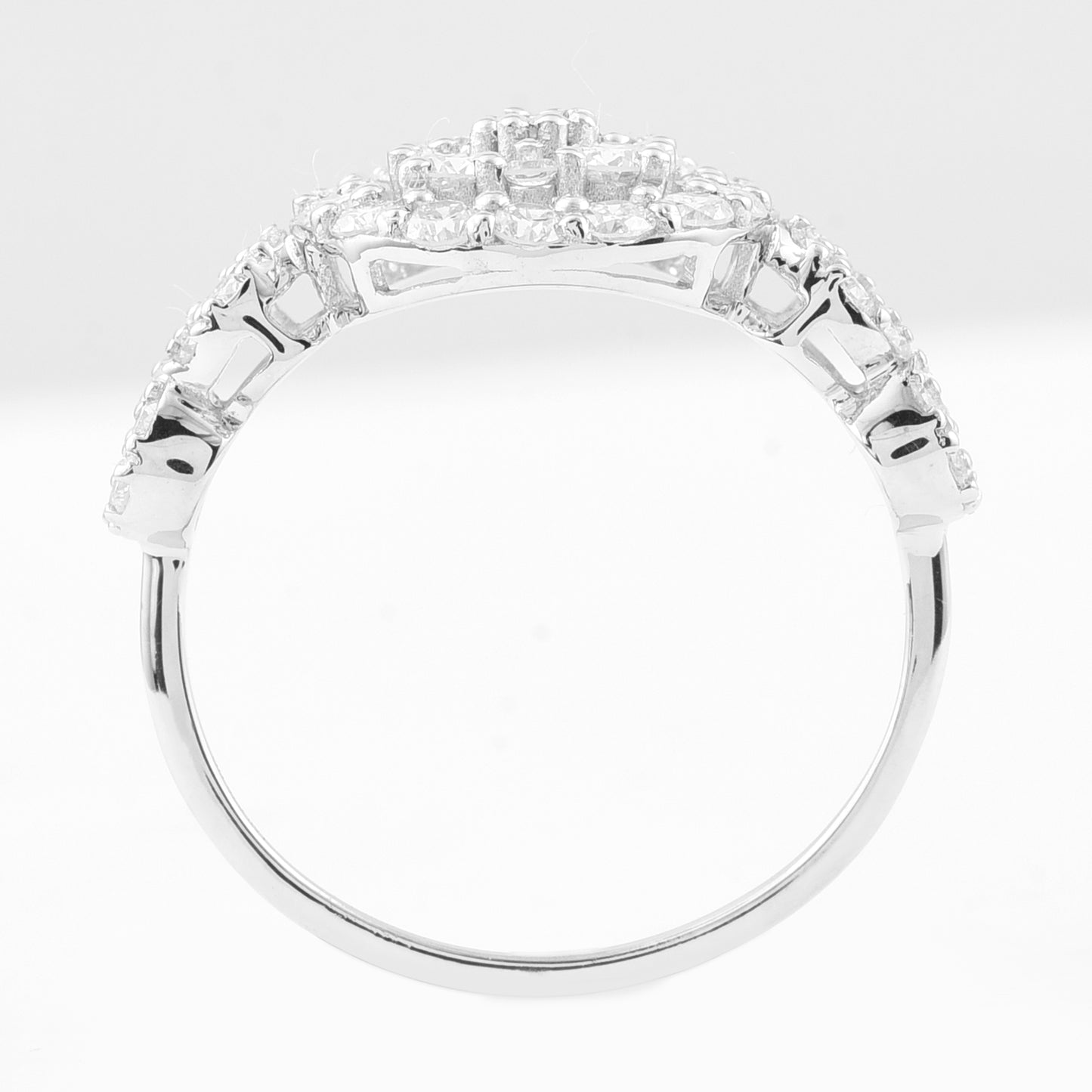 1.24 Ct Round Lab Grown Diamond 925 Silver Ring