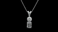 3.34 Carats Lab Grown Diamond 14K Gold Pendant