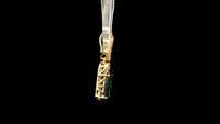 2.32 Ct Oval Mixed Cut Natural Corundum Sapphire 14K Gold Pendant