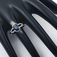 1.97 Ct Oval Mixed Cut Natural Sapphire 950 Platinum Ring