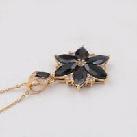 3.20 Ct Marquise Sapphire 14K Gold Pendant