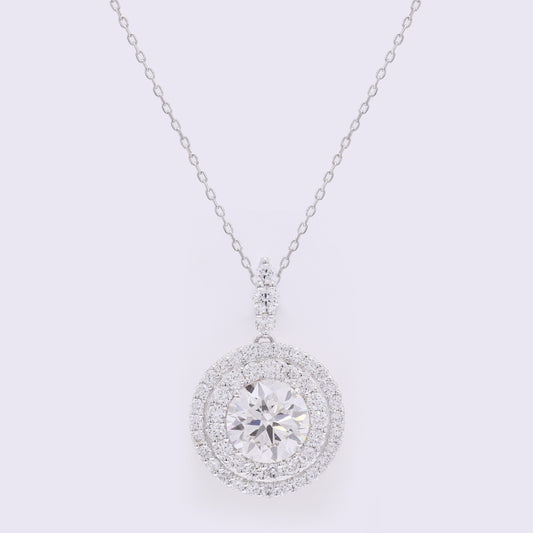 3.04 Carats Lab Grown Diamond 14K Gold Pendant