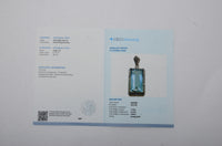 3.14 Ct Rectangle Step Cut Natural Aquamarine 14K Gold Pendant