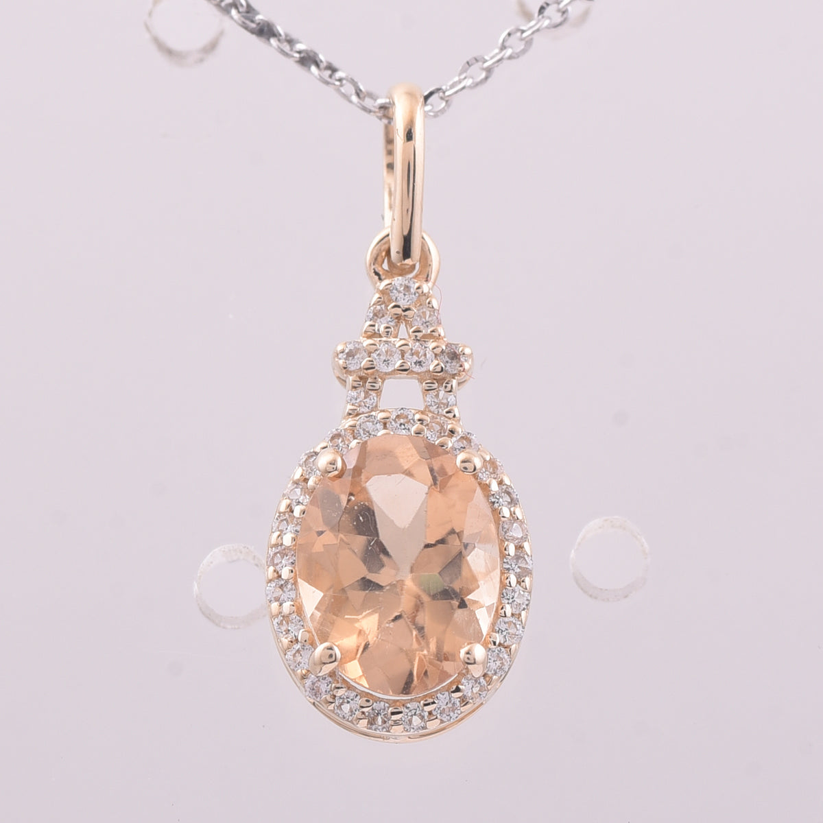 1.37 Ct Oval Tourmaline 9K Gold Pendant