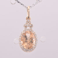 1.37 Ct Oval Tourmaline 9K Gold Pendant