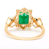 1.97 Ct Octagon Natural Emerald 14K Gold Ring