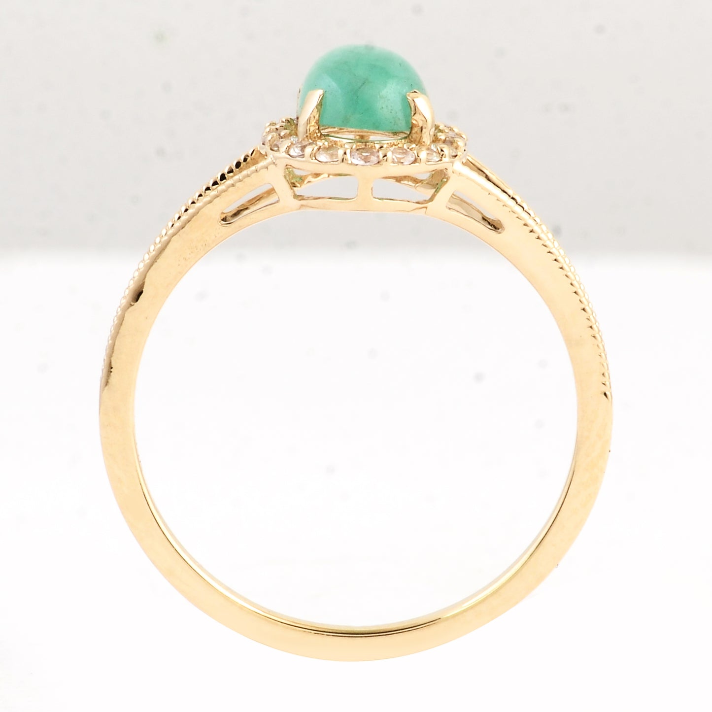 1.02 Ct Oval Emerald 14K Gold Ring