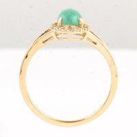 1.02 Ct Oval Emerald 14K Gold Ring