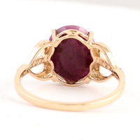 3.39 Ct Oval Ruby 14K Gold Ring