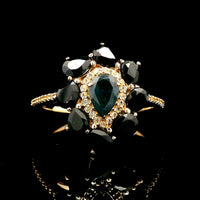 2.56 Ct Pear Sapphire 14K Gold Ring