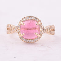 2.37 Ct Cushion Tourmaline 9K Gold Ring