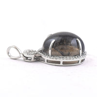 9.87 Ct Oval Cabochon Cut Natural Tourmaline 950 Platinum Pendant