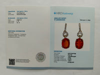 1.74 Ct Oval Mixed Cut Natural Fire Opal 14K Gold Earrings
