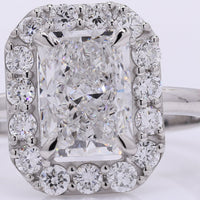 2.47 Carats Lab Grown Diamond 950 Platinum Ring