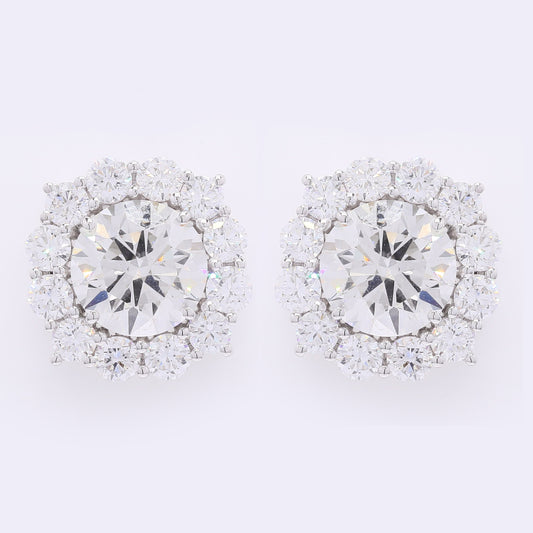 5.13 Carats Lab Grown Diamond 14K Gold Earrings