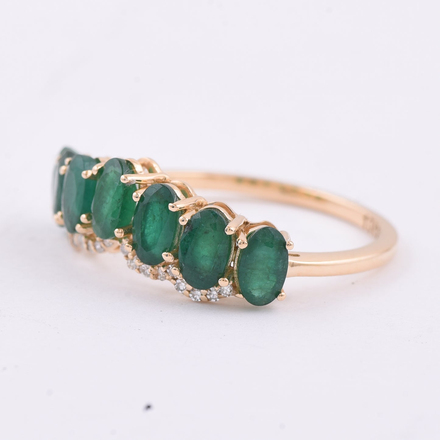 2.03 Ct Oval Natural Emerald 14K Gold Ring
