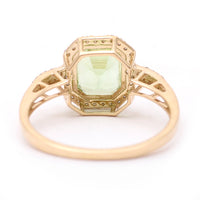 2.41 Ct Octagon Natural Eridot 14K Gold Ring
